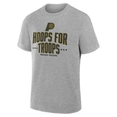 Indiana Pacers Hoops For Troops T-Shirt - Gray online