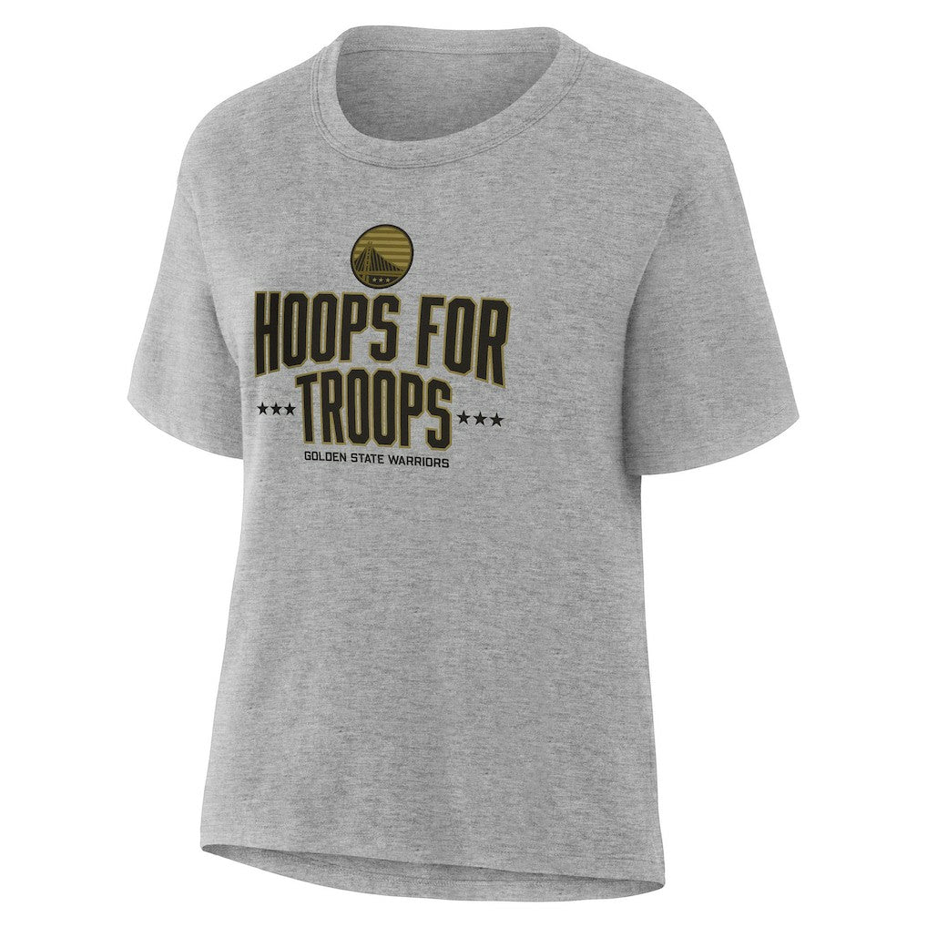 Golden State Warriors Women's Hoops For Troops T-Shirt sale - Gray shop