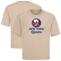 New York Islanders Levelwear Team Surge Luxe Signature Knit T-Shirt - Khaki T-shirts