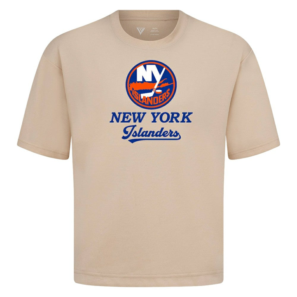 New York Islanders Levelwear Team Surge Luxe Signature Knit T-Shirt - Khaki T-shirts