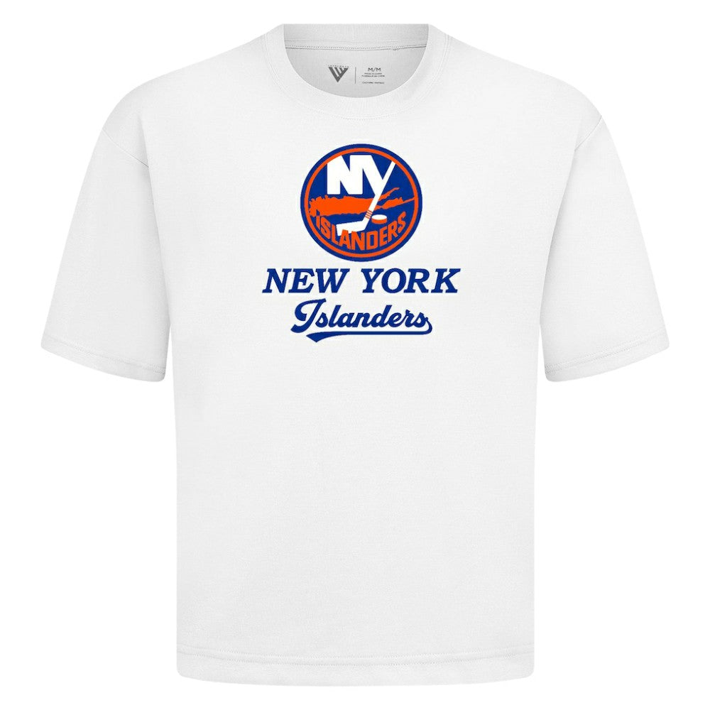 New York Islanders Levelwear Team Surge Luxe Signature Knit T-Shirt - White T-shirts