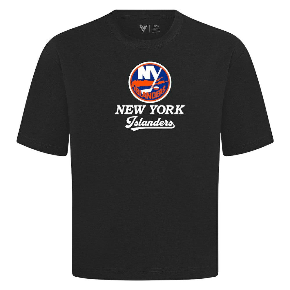 New York Islanders Levelwear Team Surge Luxe Signature Knit T-Shirt - Black T-shirts
