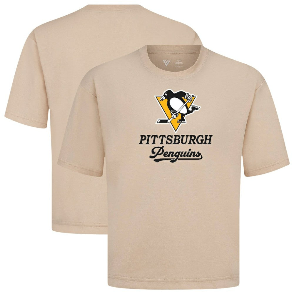 Pittsburgh Penguins Levelwear Team Surge Luxe Signature Knit T-Shirt - Khaki T-shirts