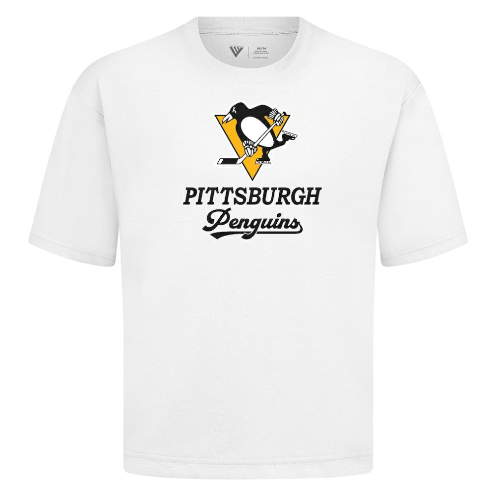Pittsburgh Penguins Levelwear Team Surge Luxe Signature Knit T-Shirt - White T-shirts