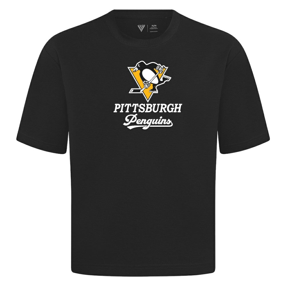 Pittsburgh Penguins Levelwear Team Surge Luxe Signature Knit T-Shirt - Black T-shirts
