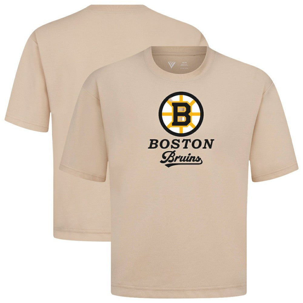 Boston Bruins Levelwear Team Surge Luxe Signature Knit T-Shirt - Khaki T-shirts