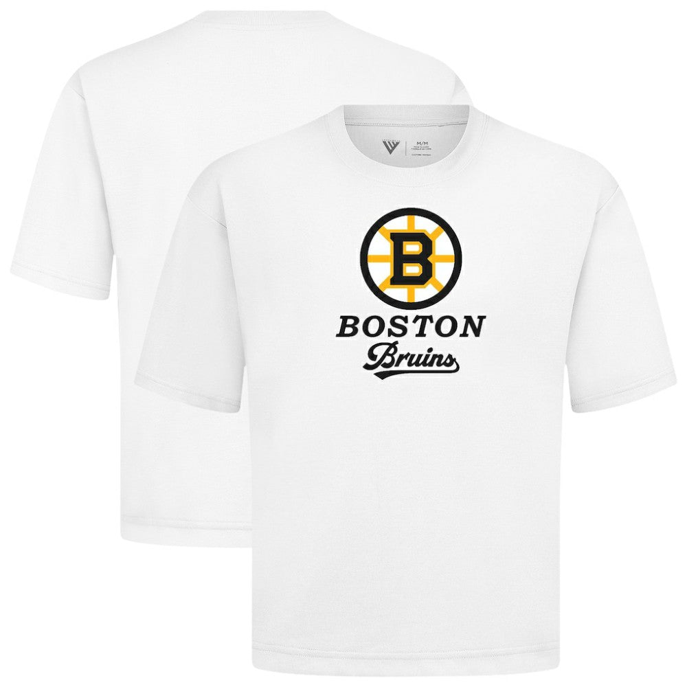 Boston Bruins Levelwear Team Surge Luxe Signature Knit T-Shirt - White T-shirts