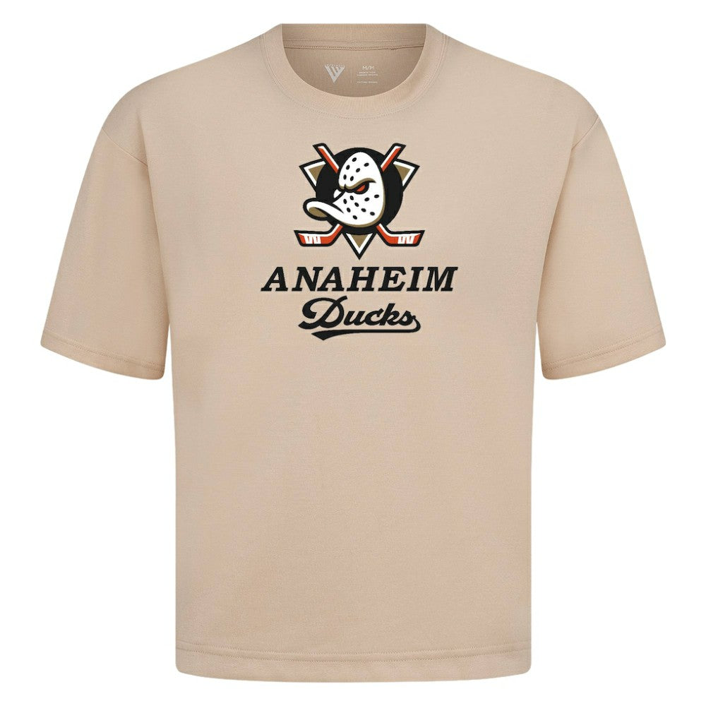Anaheim Ducks Levelwear Team Surge Luxe Signature Knit T-Shirt - Khaki T-shirts