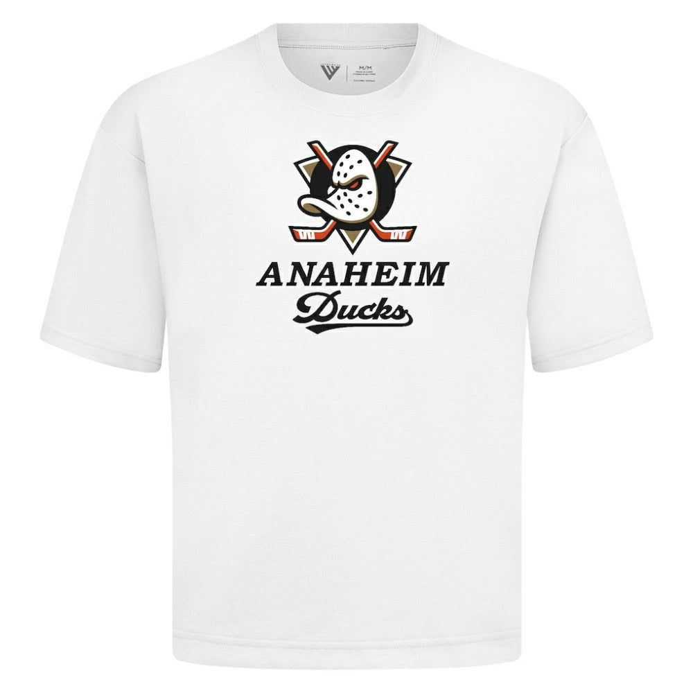 Anaheim Ducks Levelwear Team Surge Luxe Signature Knit T-Shirt - White T-shirts
