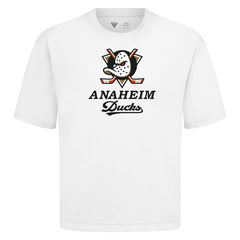 Anaheim Ducks Levelwear Team Surge Luxe Signature Knit T-Shirt - White T-shirts