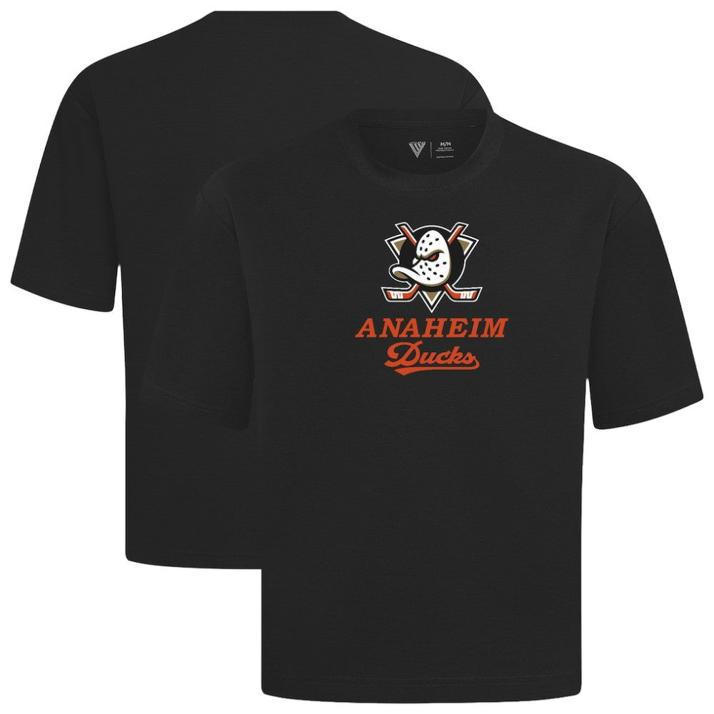 Anaheim Ducks Levelwear Team Surge Luxe Signature Knit T-Shirt - Black T-shirts