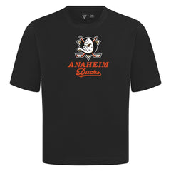 Anaheim Ducks Levelwear Team Surge Luxe Signature Knit T-Shirt - Black T-shirts