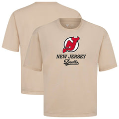 New Jersey Devils Levelwear Team Surge Luxe Signature Knit T-Shirt - Khaki T-shirts