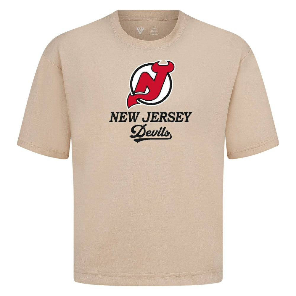 New Jersey Devils Levelwear Team Surge Luxe Signature Knit T-Shirt - Khaki T-shirts