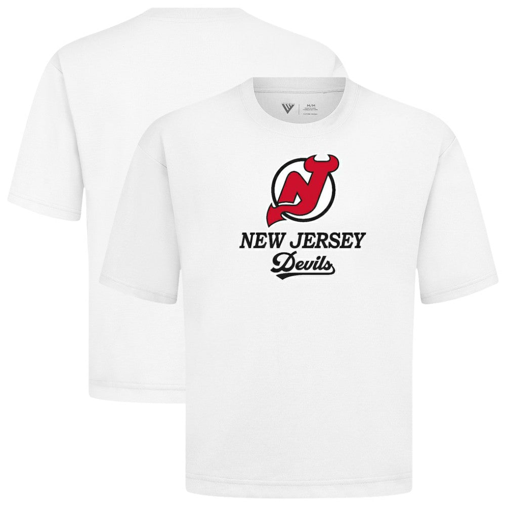 New Jersey Devils Levelwear Team Surge Luxe Signature Knit T-Shirt - White T-shirts