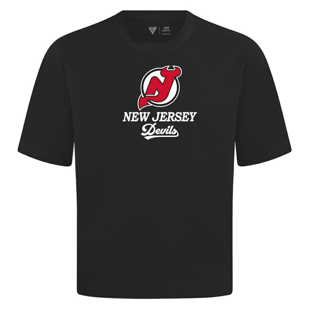 New Jersey Devils Levelwear Team Surge Luxe Signature Knit T-Shirt - Black T-shirts