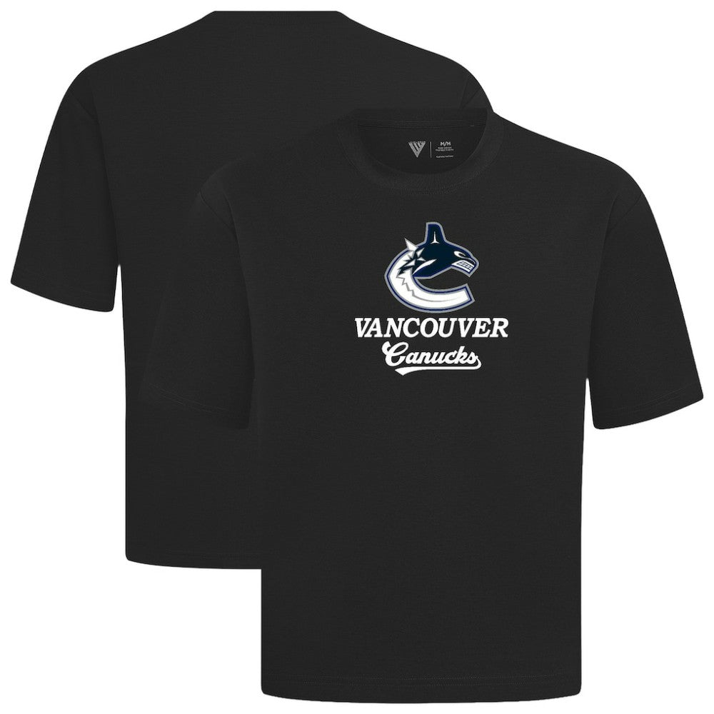 Vancouver Canucks Levelwear Team Surge Luxe Signature Knit T-Shirt - Black T-shirts
