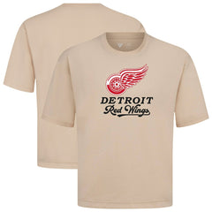 Detroit Red Wings Levelwear Team Surge Luxe Signature Knit T-Shirt - Khaki T-shirts