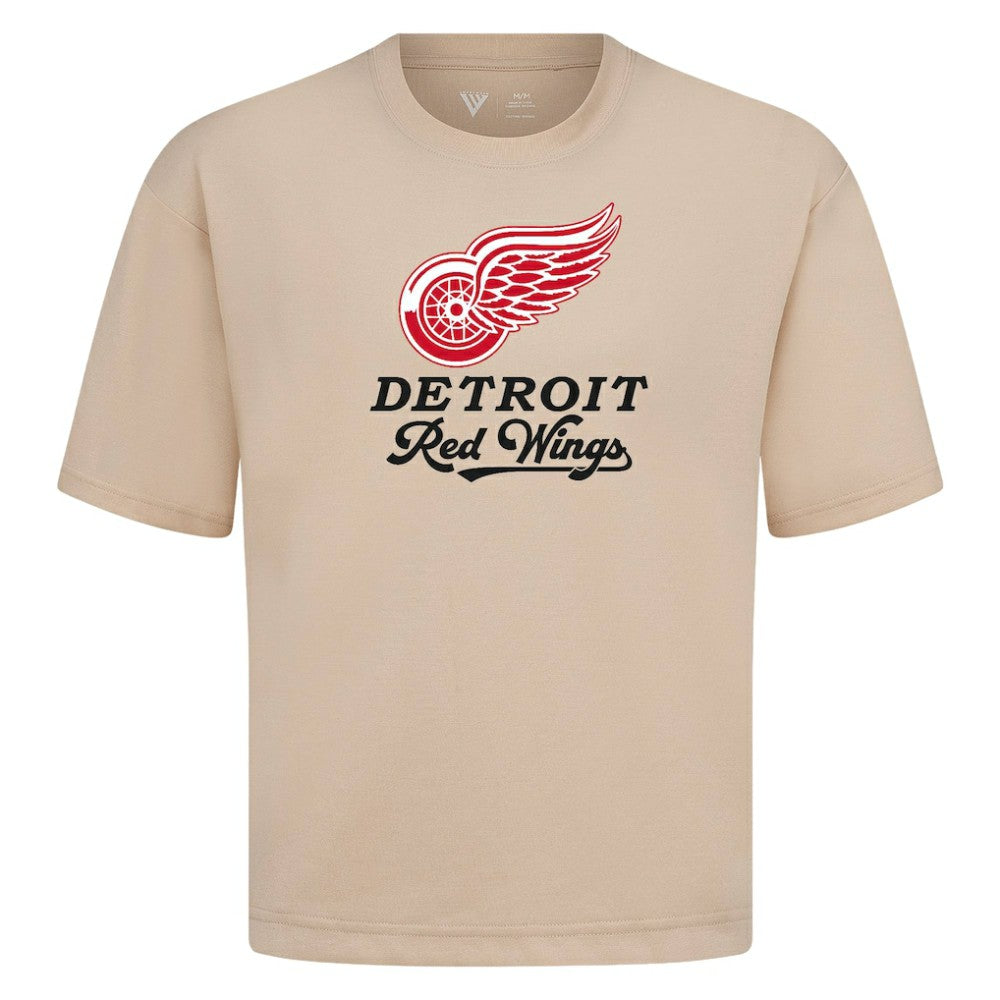 Detroit Red Wings Levelwear Team Surge Luxe Signature Knit T-Shirt - Khaki T-shirts