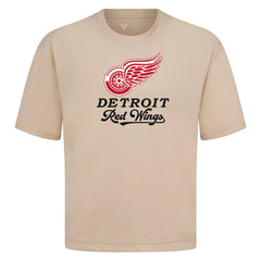 Detroit Red Wings Levelwear Team Surge Luxe Signature Knit T-Shirt - Khaki T-shirts