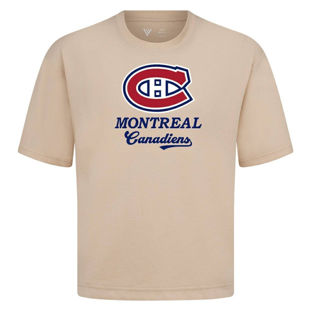 Montreal Canadiens Levelwear Team Surge Luxe Signature Knit T-Shirt - Khaki T-shirts
