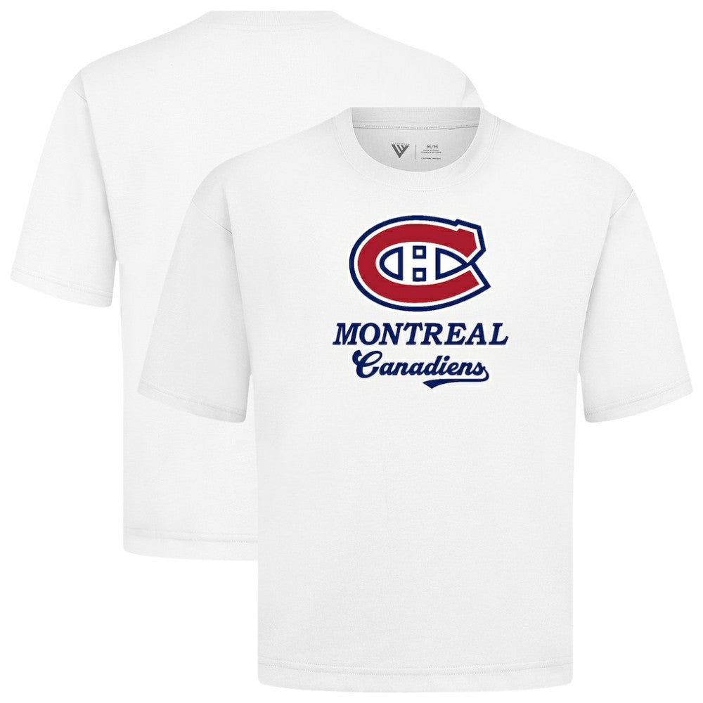 Montreal Canadiens Levelwear Team Surge Luxe Signature Knit T-Shirt - White T-shirts