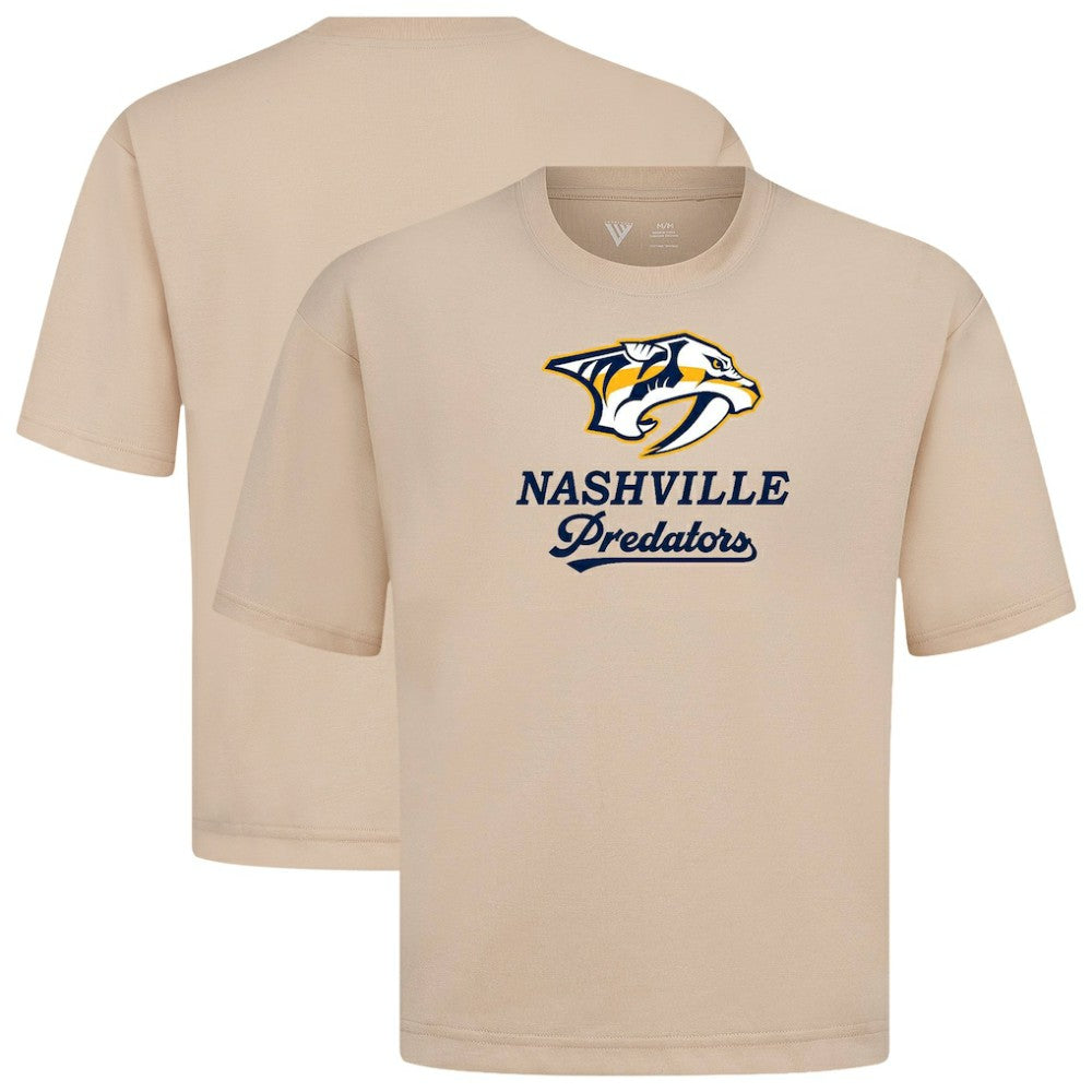 Nashville Predators Levelwear Team Surge Luxe Signature Knit T-Shirt - Khaki T-shirts