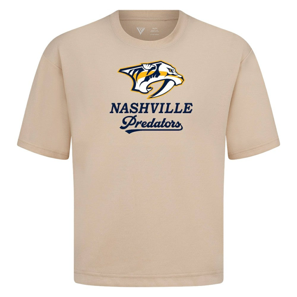 Nashville Predators Levelwear Team Surge Luxe Signature Knit T-Shirt - Khaki T-shirts
