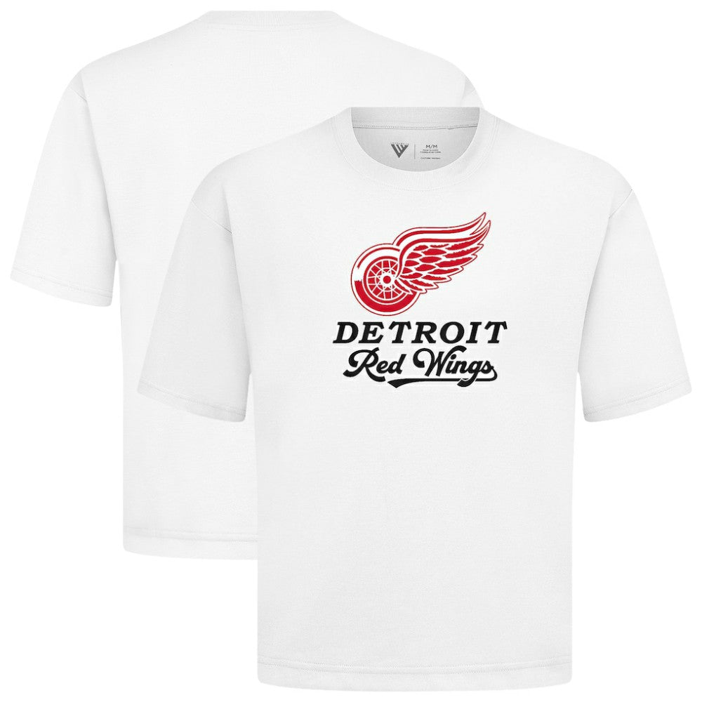 Detroit Red Wings Levelwear Team Surge Luxe Signature Knit T-Shirt - White T-shirts