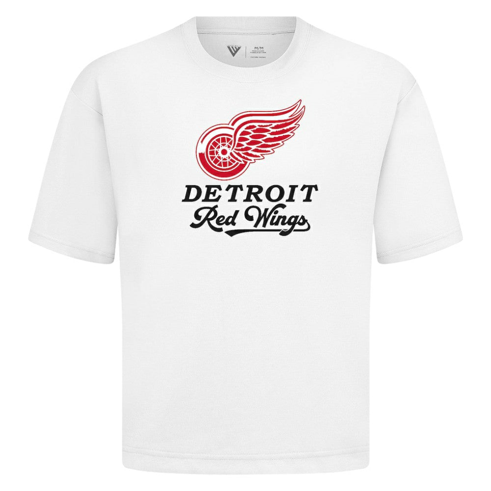 Detroit Red Wings Levelwear Team Surge Luxe Signature Knit T-Shirt - White T-shirts