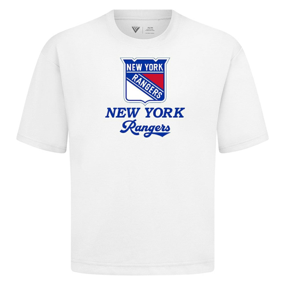 New York Rangers Levelwear Team Surge Luxe Signature Knit T-Shirt - White T-shirts