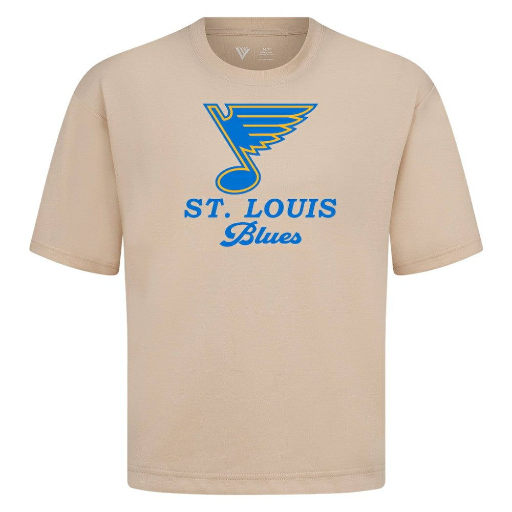 St. Louis Blues Levelwear Team Surge Luxe Signature Knit T-Shirt - Khaki T-shirts