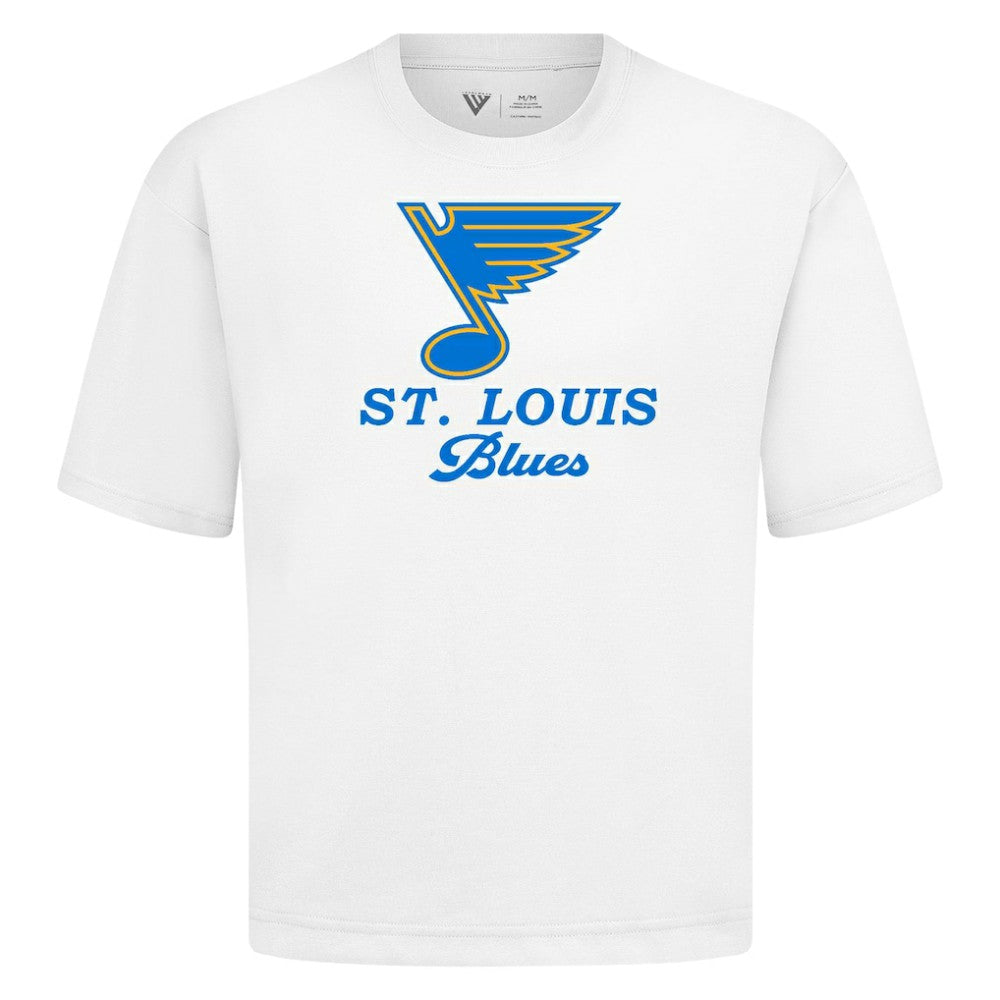 St. Louis Blues Levelwear Team Surge Luxe Signature Knit T-Shirt - White T-shirts