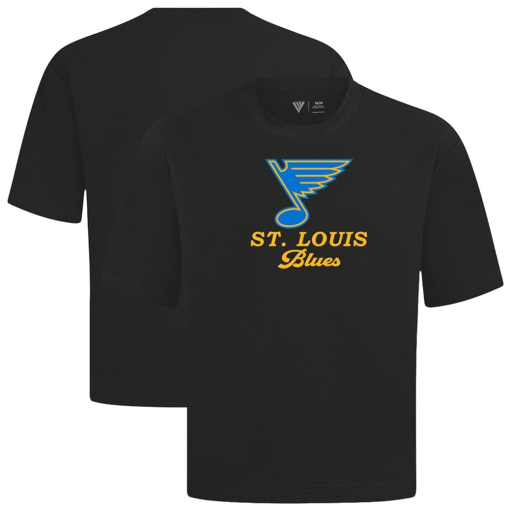St. Louis Blues Levelwear Team Surge Luxe Signature Knit T-Shirt - Black T-shirts