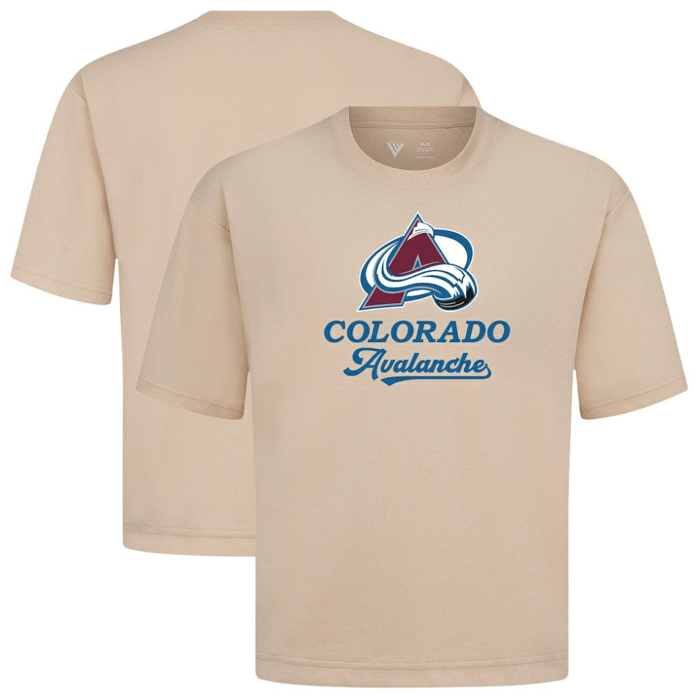 Colorado Avalanche Levelwear Team Surge Luxe Signature Knit T-Shirt - Khaki T-shirts