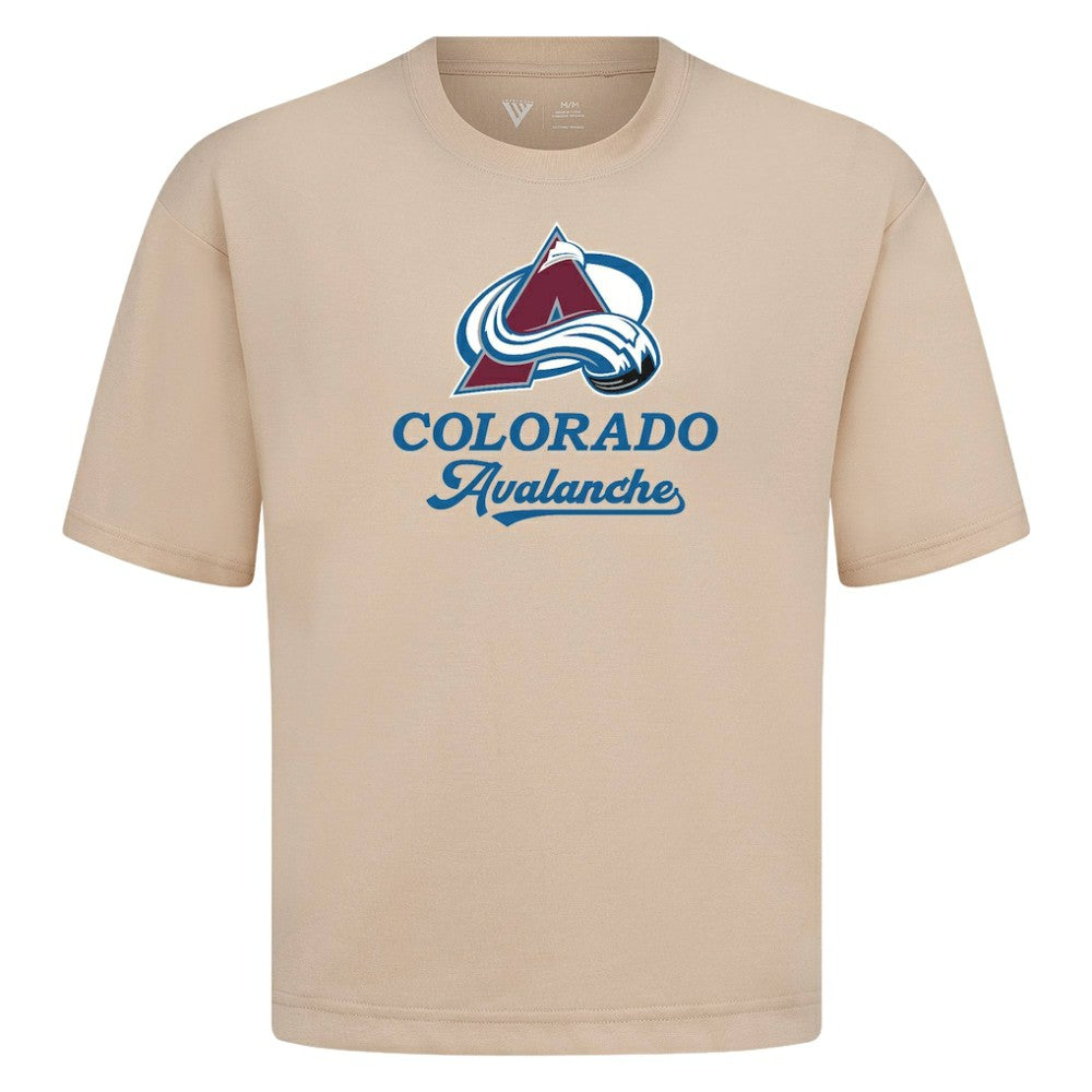 Colorado Avalanche Levelwear Team Surge Luxe Signature Knit T-Shirt - Khaki T-shirts