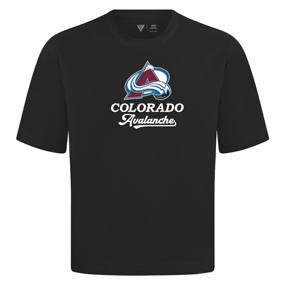 Colorado Avalanche Levelwear Team Surge Luxe Signature Knit T-Shirt - Black T-shirts