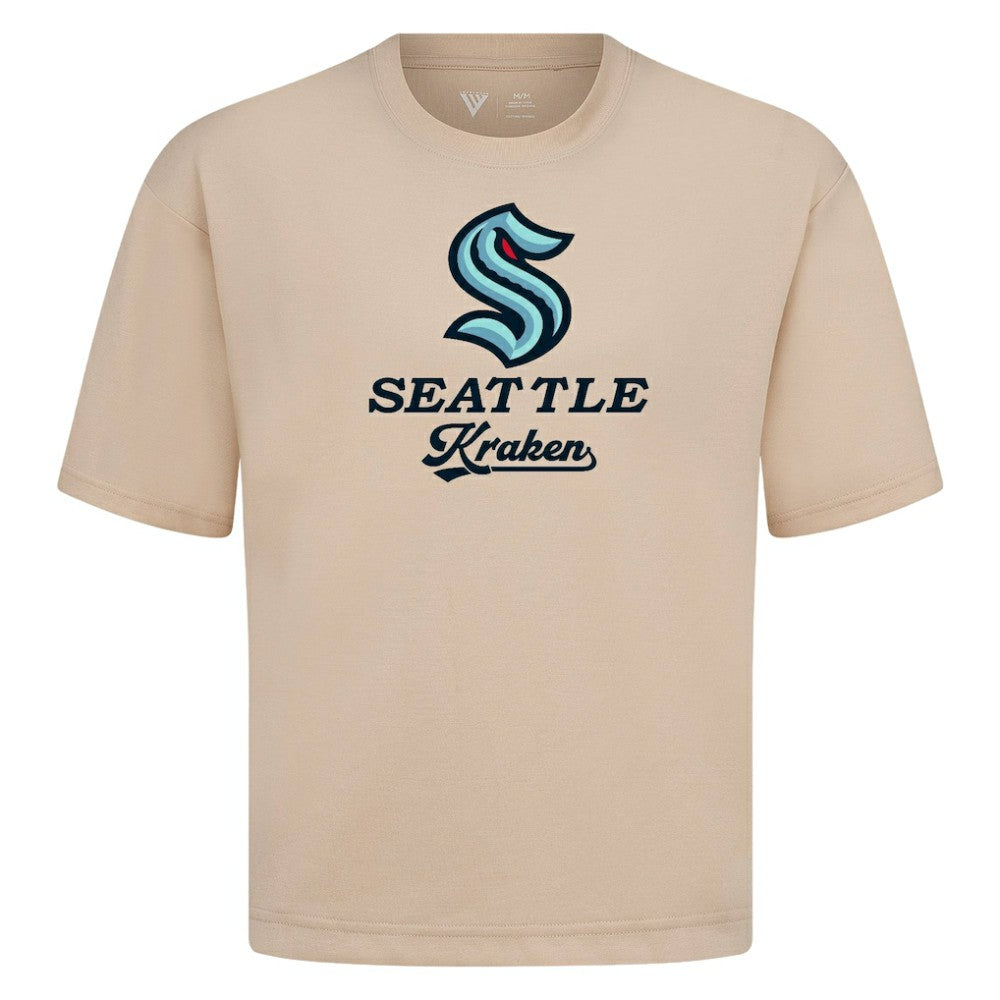 Seattle Kraken Levelwear Team Surge Luxe Signature Knit T-Shirt - Khaki T-shirts