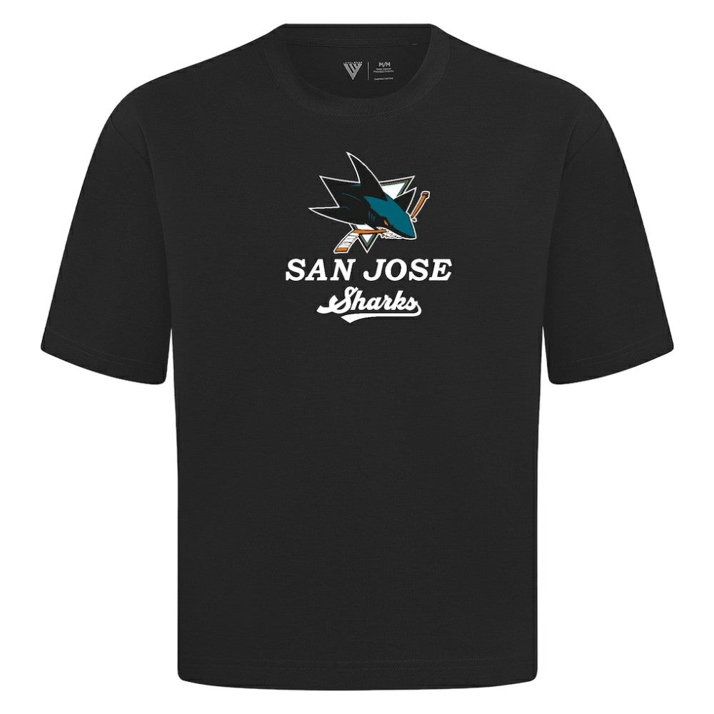 San Jose Sharks Levelwear Team Surge Luxe Signature Knit T-Shirt - Black T-shirts
