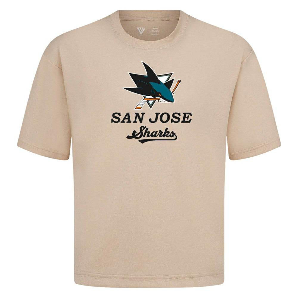 San Jose Sharks Levelwear Team Surge Luxe Signature Knit T-Shirt - Khaki T-shirts