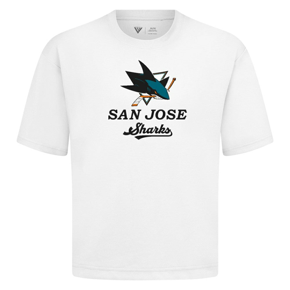 San Jose Sharks Levelwear Team Surge Luxe Signature Knit T-Shirt - White T-shirts