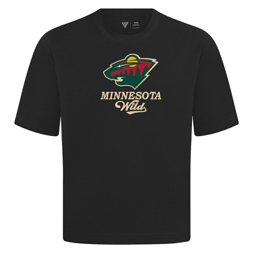 Minnesota Wild Levelwear Team Surge Luxe Signature Knit T-Shirt - Black T-shirts
