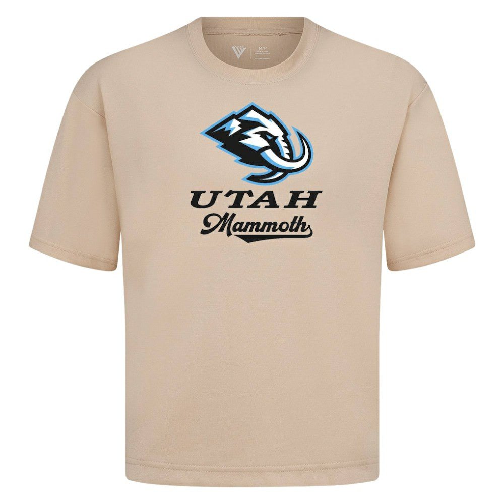 Utah Mammoth Levelwear Team Surge Luxe Signature Knit T-Shirt - Khaki T-shirts