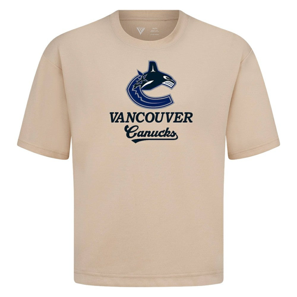 Vancouver Canucks Levelwear Team Surge Luxe Signature Knit T-Shirt - Khaki T-shirts