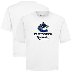Vancouver Canucks Levelwear Team Surge Luxe Signature Knit T-Shirt - White T-shirts