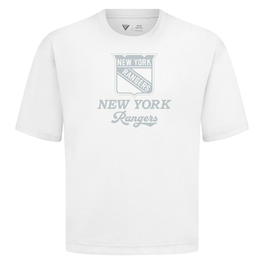 New York Rangers Levelwear Shadow Surge Luxe Signature Knit T-Shirt - White T-shirts
