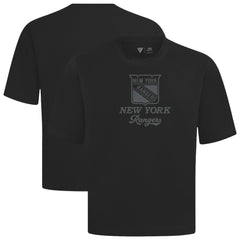 New York Rangers Levelwear Shadow Surge Luxe Signature Knit T-Shirt - Black T-shirts