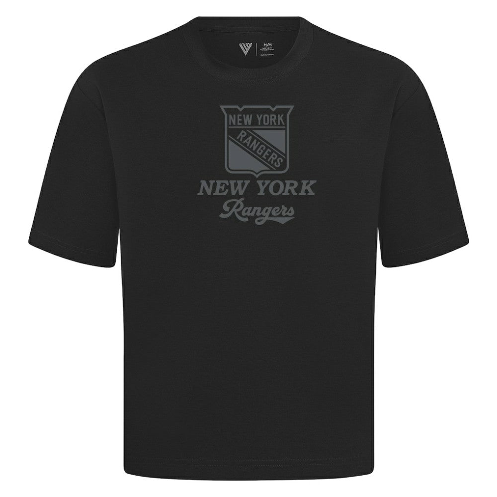 New York Rangers Levelwear Shadow Surge Luxe Signature Knit T-Shirt - Black T-shirts