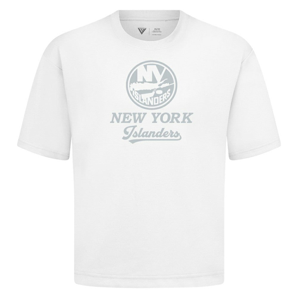 New York Islanders Levelwear Shadow Surge Luxe Signature Knit T-Shirt - White T-shirts