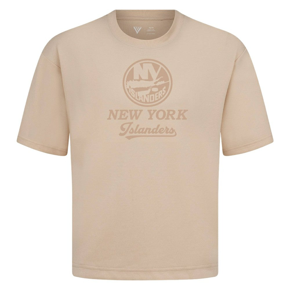 New York Islanders Levelwear Shadow Surge Luxe Signature Knit T-Shirt - Khaki T-shirts